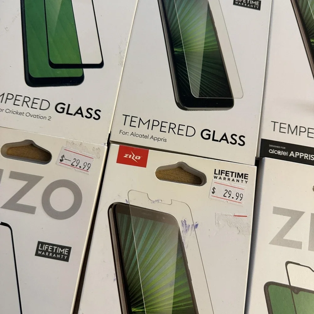 Zizo Tempered Glass Screen Protector Lot Clear IPhone 13 Moto G Cricket Ovation2